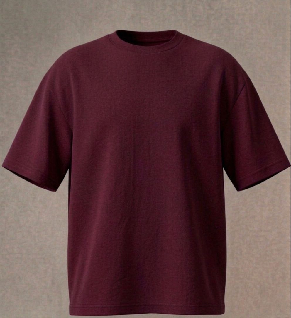 burgundy Oversized fit TEE "Basic"