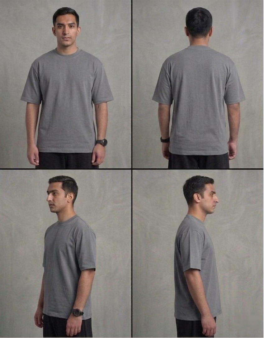 Grey  Oversized fit TEE "Basic"