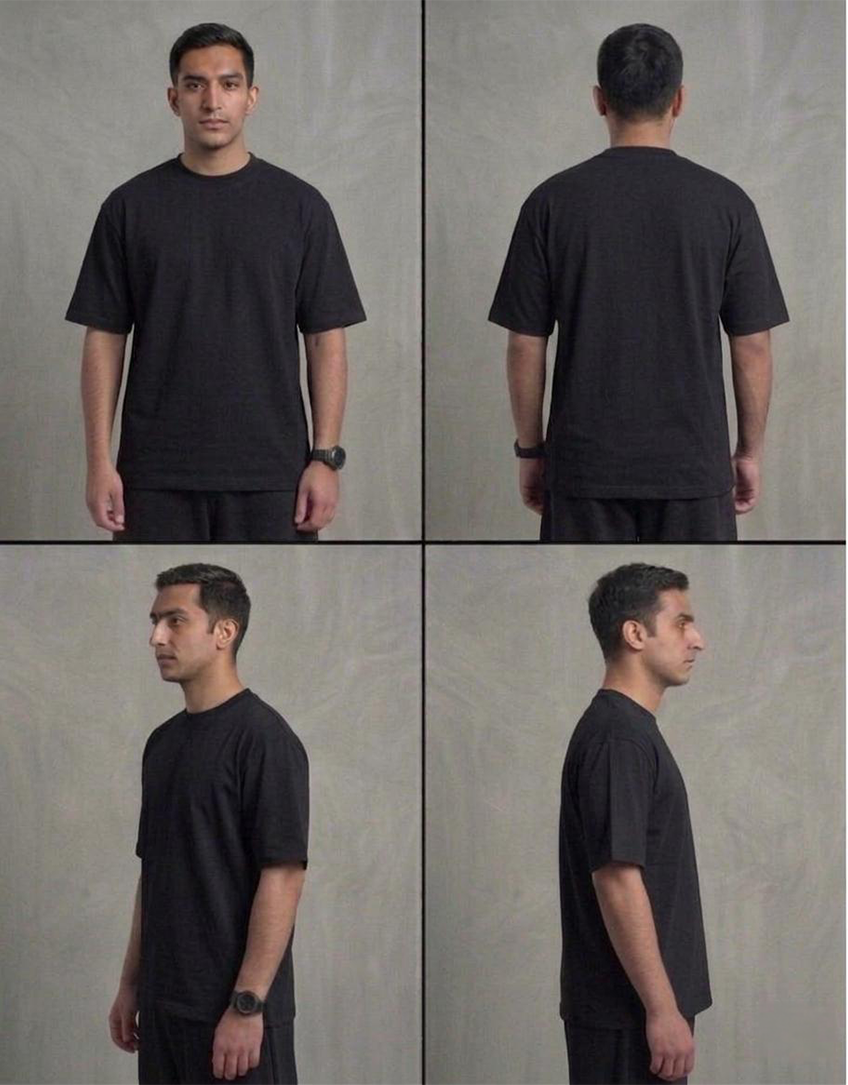 Black Oversized fit TEE "Basic"