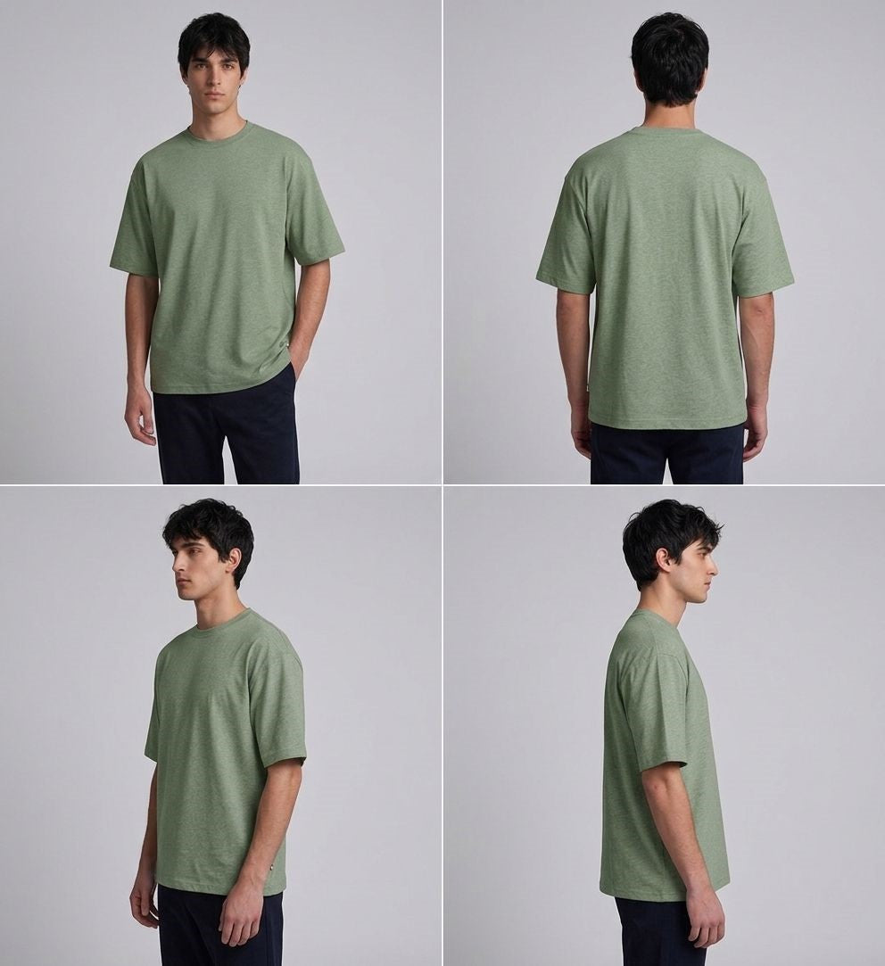 Olive Oversized fit TEE "Basic"