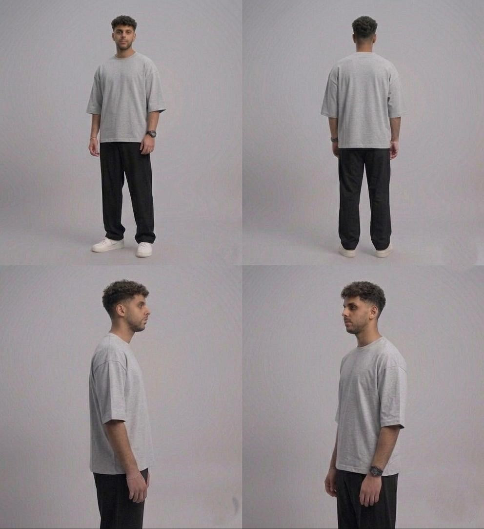 Light grey Box fit TEE "Basic"